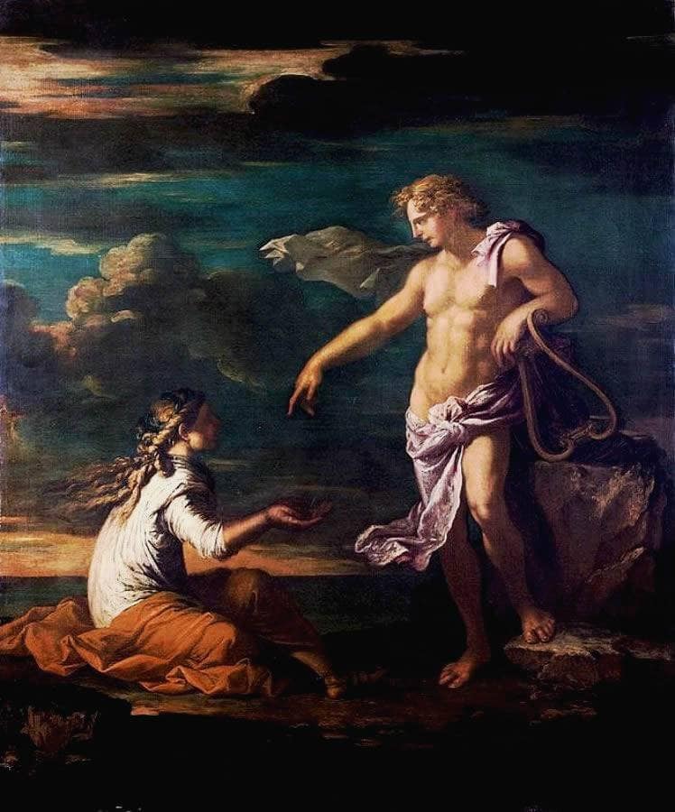 Apollo and Sibyl of Ridges by Salvator Rosa — Oil Painting Reproduction