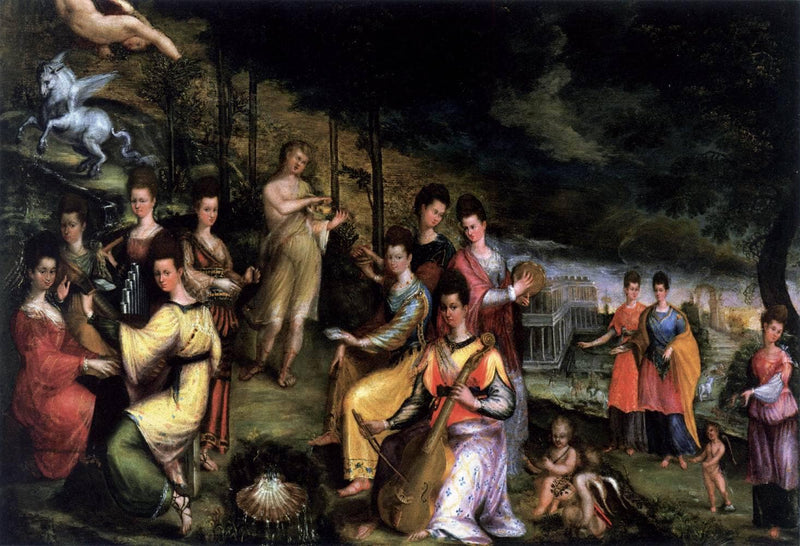 Apollo and the Muses (Parnassus) by Lavinia Fontana — Oil Painting Reproduction