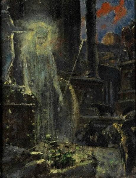 Apparition by Adolf Hirémy-Hirschl — Oil Painting Reproduction