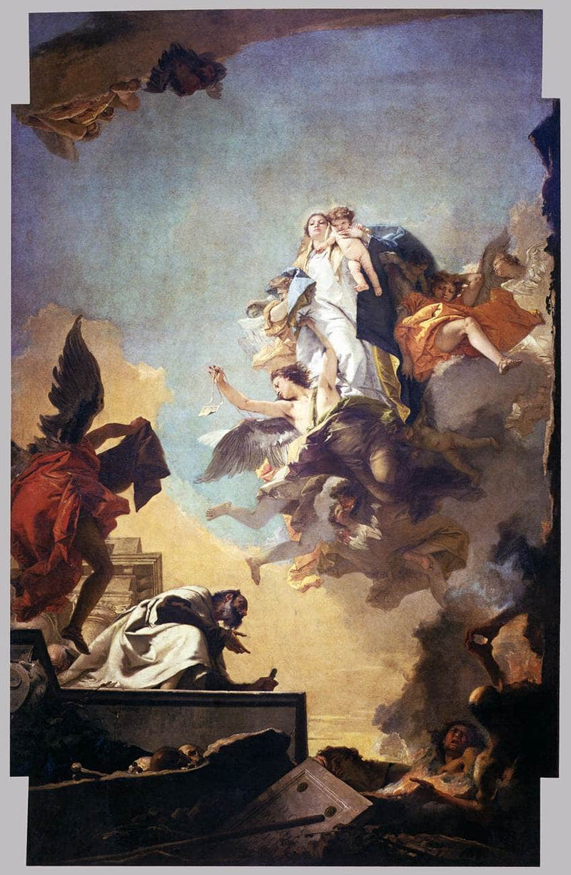 Apparition of the Virgin to St Simon Stock by Giovanni Battista Tiepolo — Oil Painting Reproduction