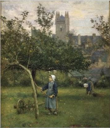 Apple Gathering, Quimperlé by Walter Osborne — Oil Painting Reproduction