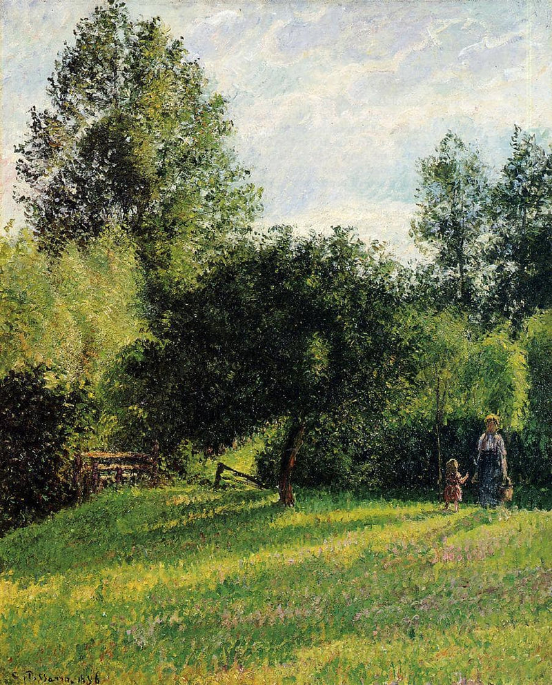 Apple Trees, Sunset, Eragny by Camille Pissarro — Oil Painting Reproduction