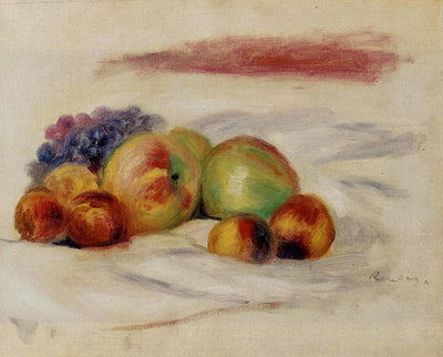 Apples and Grapes in bedroom