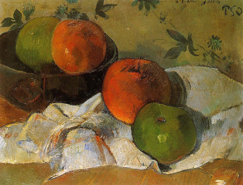 Apples in bowl by Paul Gauguin — Oil Painting Reproduction