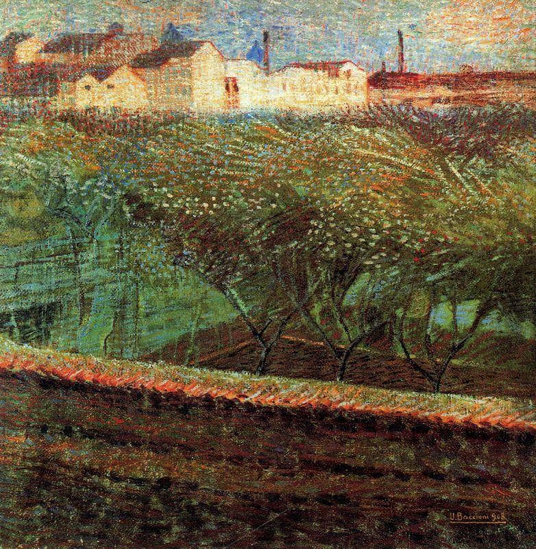April Evening by Umberto Boccioni — Oil Painting Reproduction