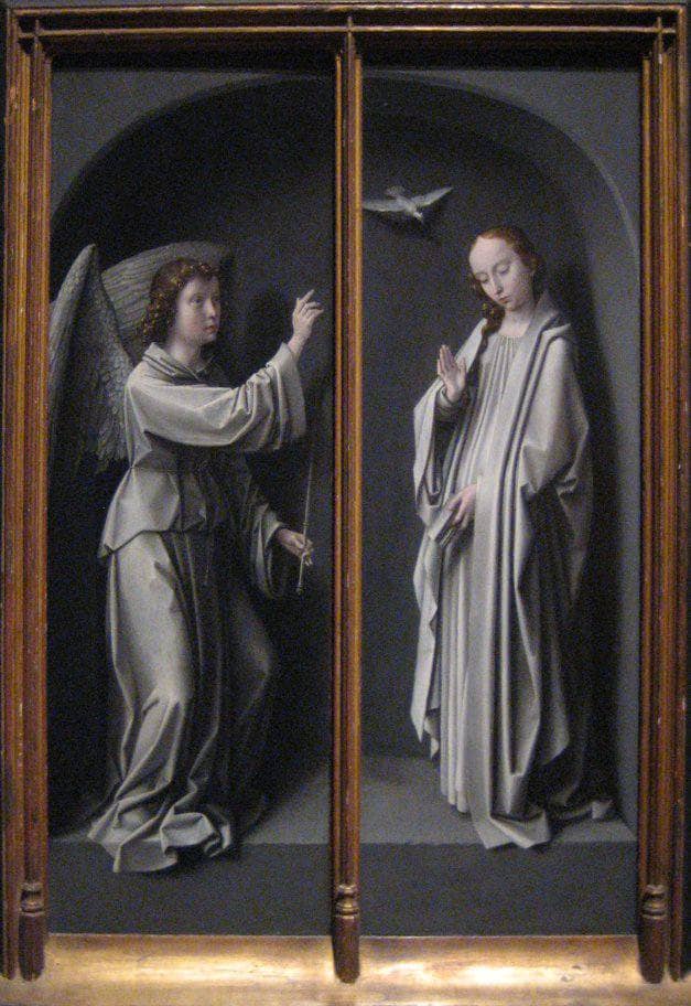 Archangel Gabriel and Virgin Annunciate by Gerard David — Oil Painting Reproduction