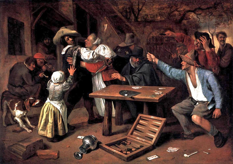 Argument over a Card Game by Jan Steen, Oil Painting Reproduction