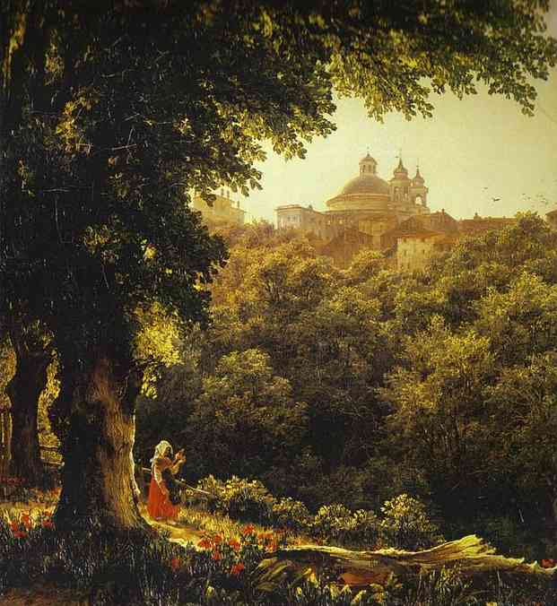 Ariccia near Rome by Mikhail Lebedev — Oil Painting Reproduction