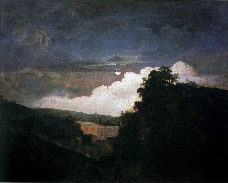 Arkwright's Cotton Mills by Night by Joseph Wright — Oil Painting Reproduction