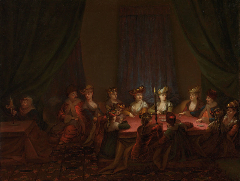 Armenian Company at the Card Game by Jean Baptiste Vanmour — Oil Painting Reproduction