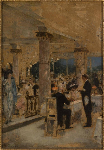 Armenonville, the evening of the Grand-Prix in entryway