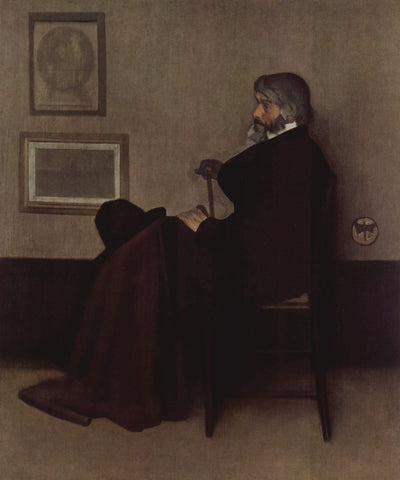 Arrangement in Grey and Black, No.2: Portrait of Thomas Carlyle in apartment