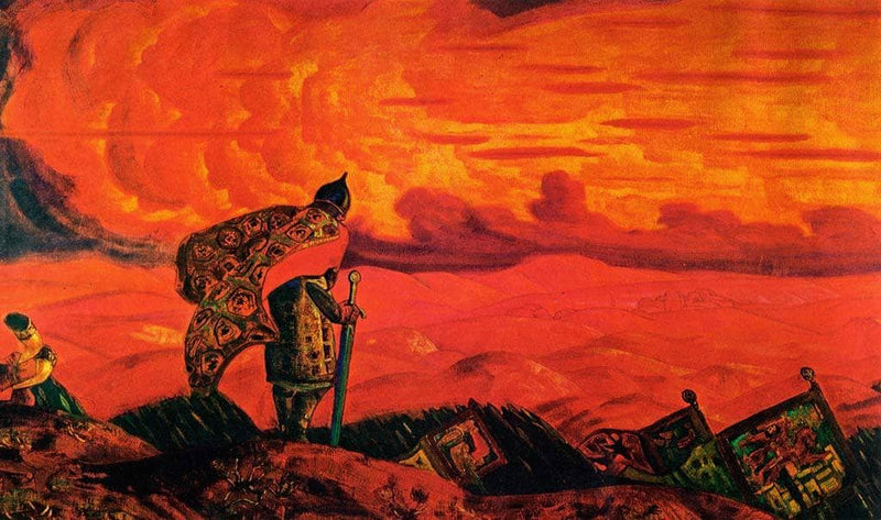 Arrows of sky - spears of land by Nicholas Roerich — Oil Painting Reproduction