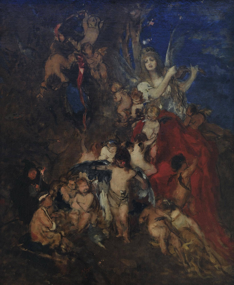 Art and its spirits by Nikolaos Gyzis — Oil Painting Reproduction