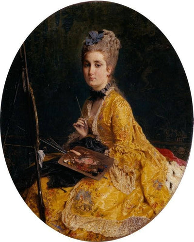 The female painter in master bedroom