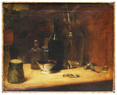 Artist's atelier in dining room