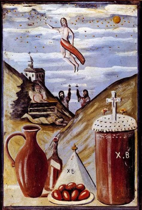 Ascension day (Easter) by Niko Pirosmani — Oil Painting Reproduction