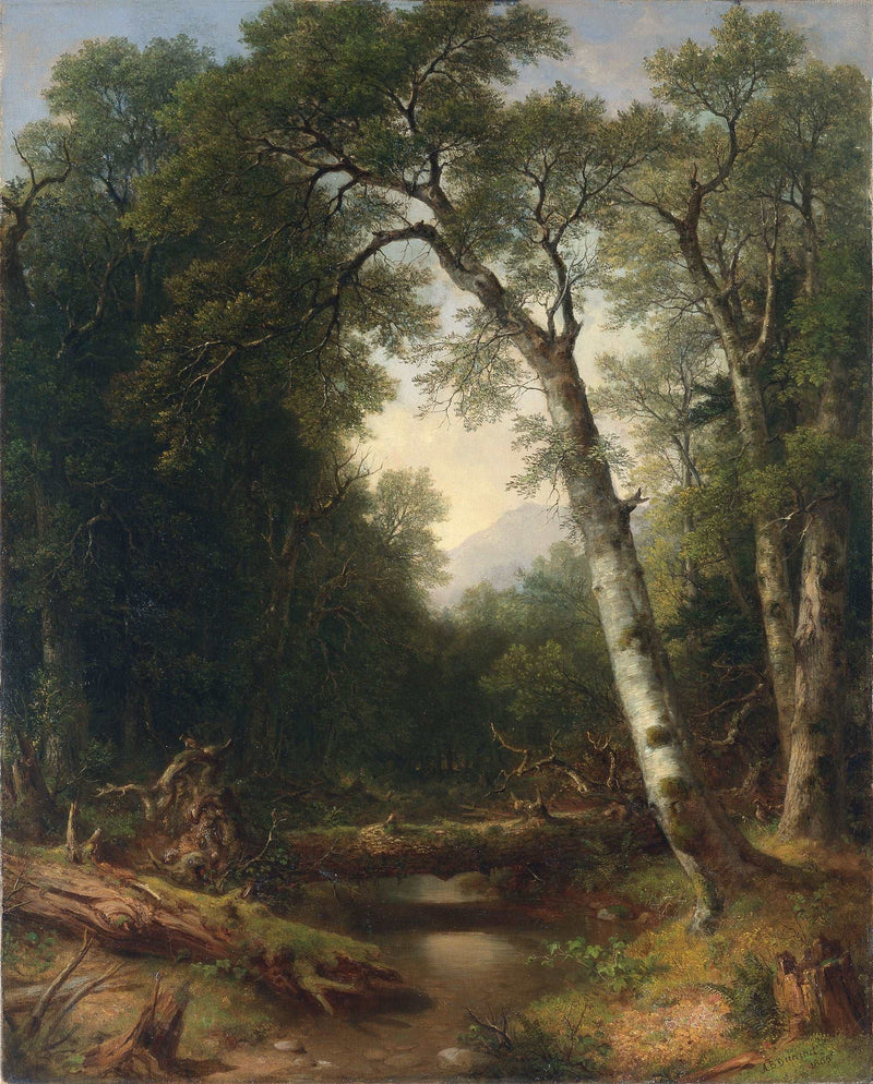 A Creek in the Woods by Asher Brown Durand — Oil Painting Reproduction