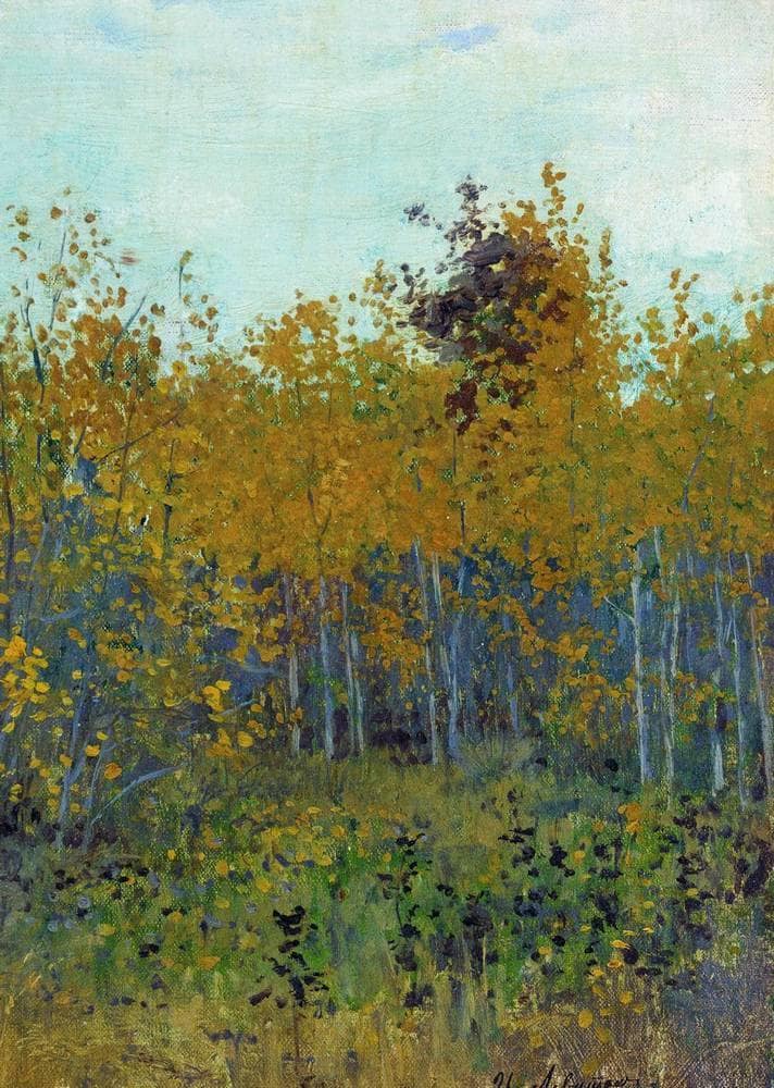 Aspen forest by Isaac Levitan — Oil Painting Reproduction