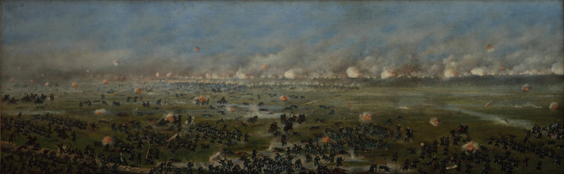 Assault of the 3rd Argentinian Column at Curupaytí by Cándido López, Oil Painting Reproduction
