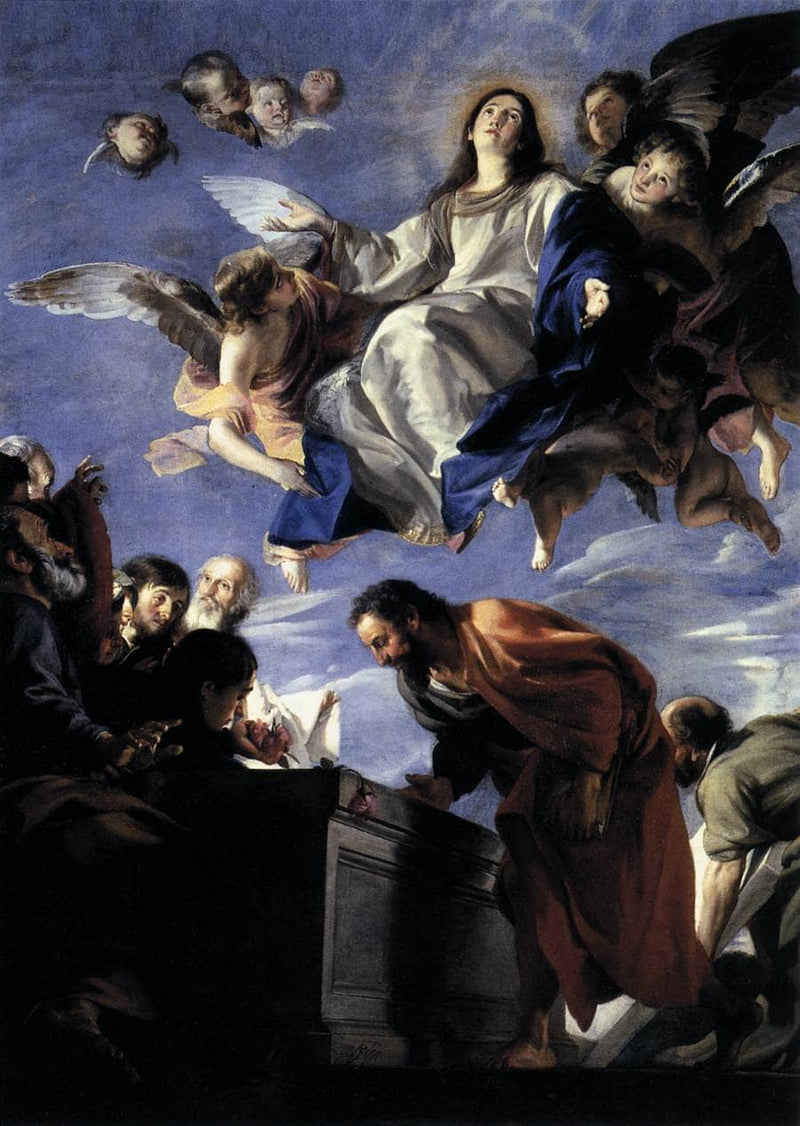 Assumption of the Virgin by Juan Martín Cabezalero — Oil Painting Reproduction