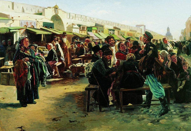 At Noon by Vladimir Makovsky — Oil Painting Reproduction