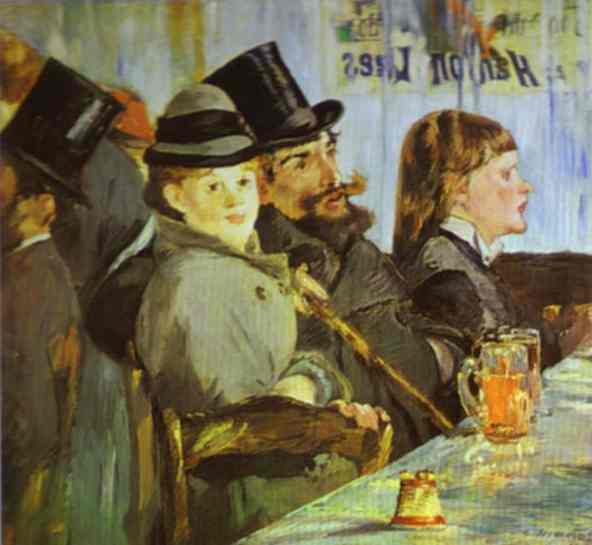 At the Café by Edouard Manet — Oil Painting Reproduction