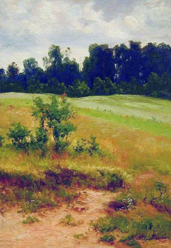 At the field by Volodymyr Orlovsky — Oil Painting Reproduction