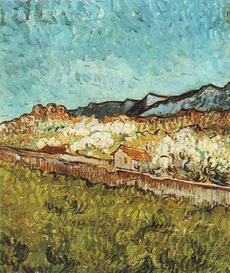 At the Foot of the Mountains by Vincent van Gogh — Oil Painting Reproduction