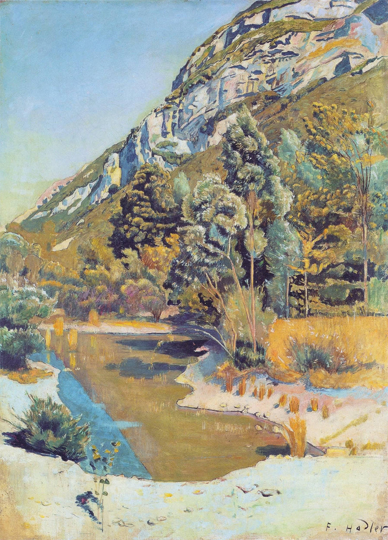 At the foot of the Petit Saleve by Ferdinand Hodler — Oil Painting Reproduction