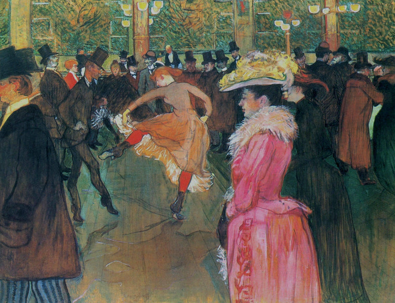 At the Moulin Rouge, The Dance by Henri de Toulouse-Lautrec — Oil Painting Reproduction