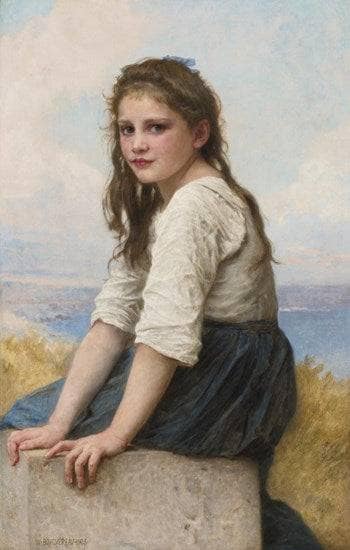 At the Seaside by William-Adolphe Bouguereau — Oil Painting Reproduction