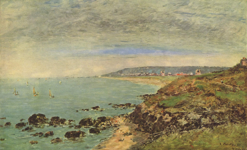Atlantic coast near Benerville by Eugene Boudin — Oil Painting Reproduction