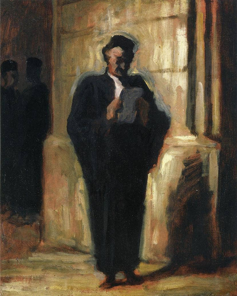 Attorney Reading by Honore Daumier — Oil Painting Reproduction