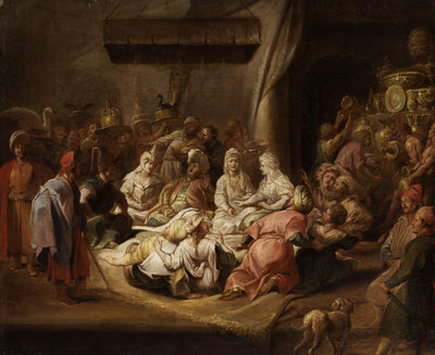 Audience at the Sultan's court in kitchen