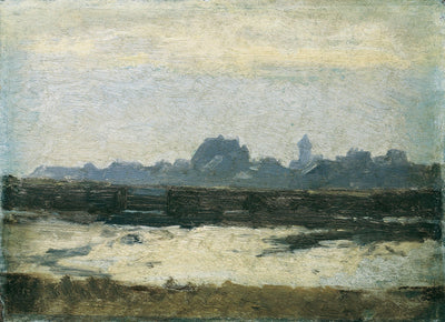 View of a city in modern living room