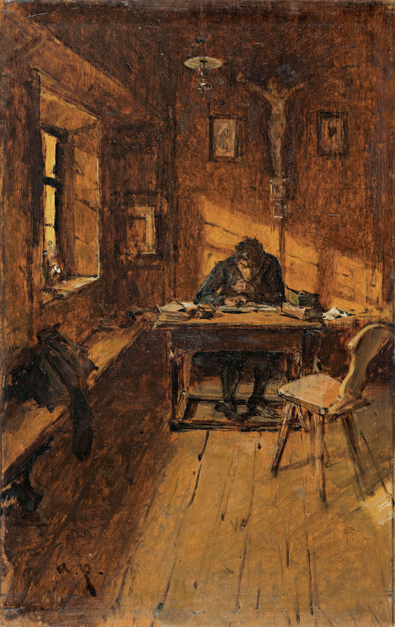 The Village Scribe by August von Pettenkofen — Oil Painting Reproduction