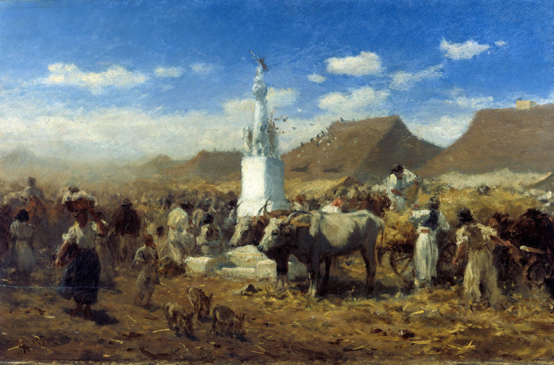 Market in Szolnok (Market day) by August von Pettenkofen — Oil Painting Reproduction