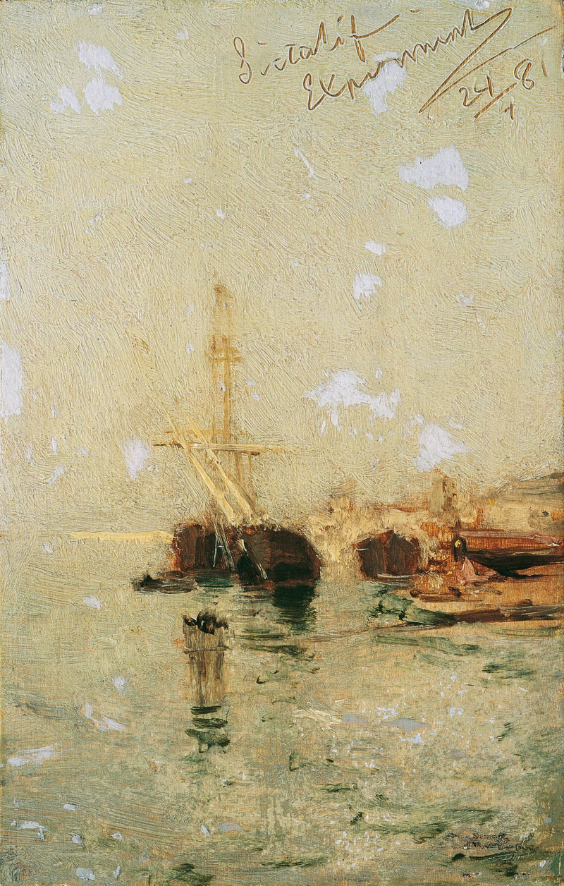 Study From Venice By Ship by August von Pettenkofen — Oil Painting Reproduction