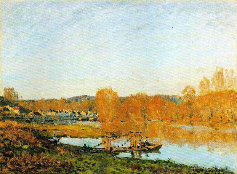 Autumn Banks of the Seine near Bougival by Alfred Sisley — Oil Painting Reproduction