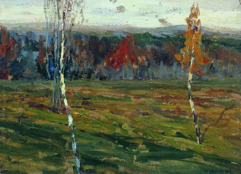 Autumn. Birches. by Isaac Levitan — Oil Painting Reproduction