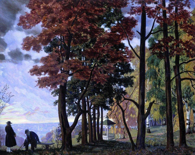 Autumn by Boris Kustodiev — Oil Painting Reproduction
