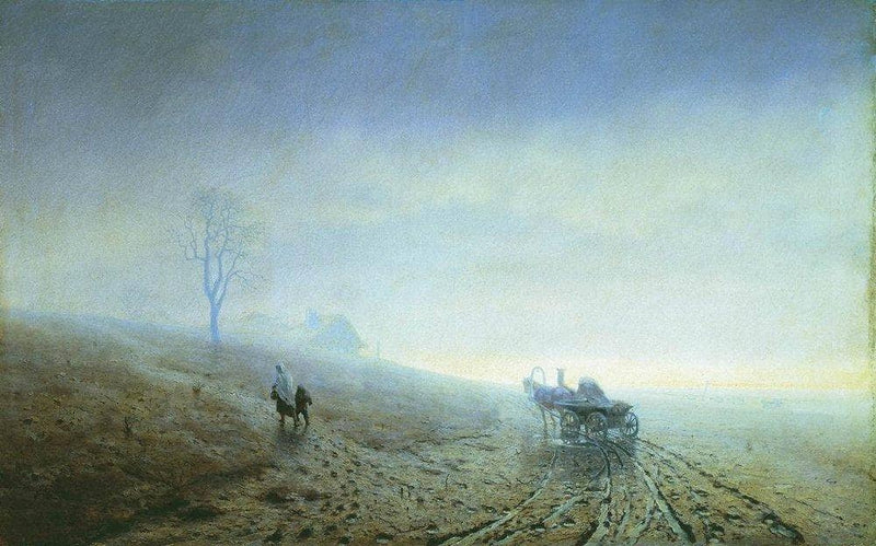 Autumn impassability of roads by Arkhyp Kuindzhi — Oil Painting Reproduction