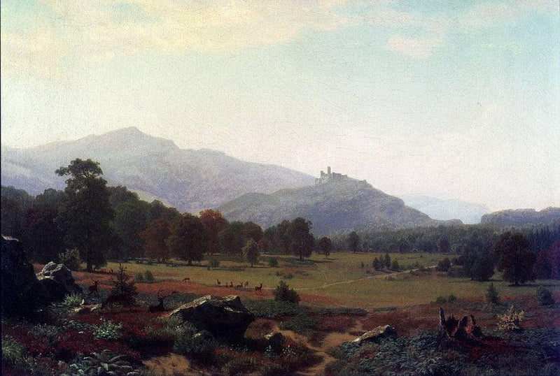 Autumn in the Conway Meadows Looking towards Mount Washington, New Hampshire by Albert Bierstadt — Oil Painting Reproduction