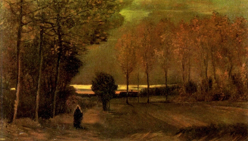 Autumn Landscape at Dusk by Vincent van Gogh — Oil Painting Reproduction