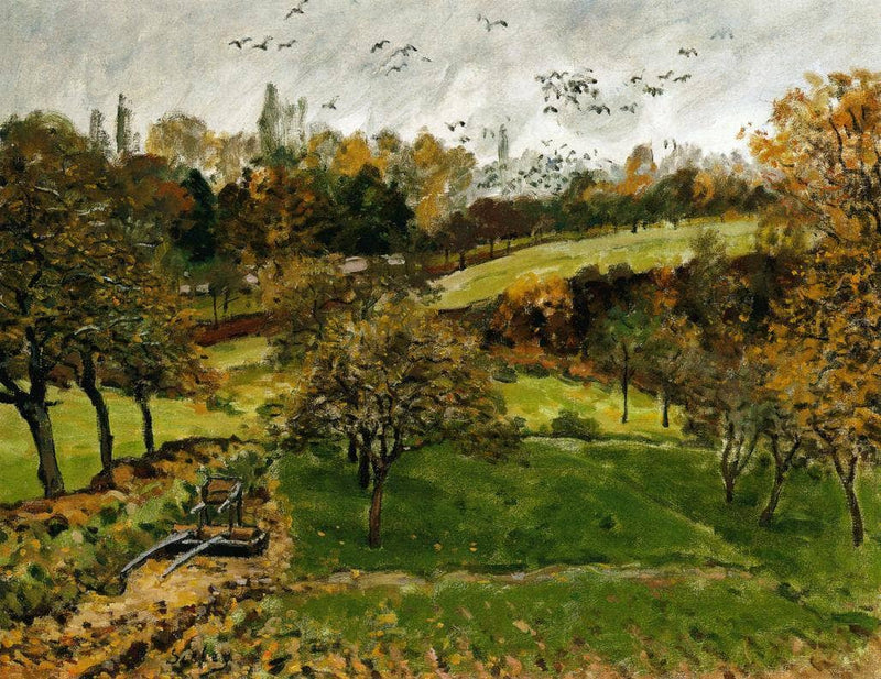 Autumn Landscape, Louveciennnes by Alfred Sisley — Oil Painting Reproduction