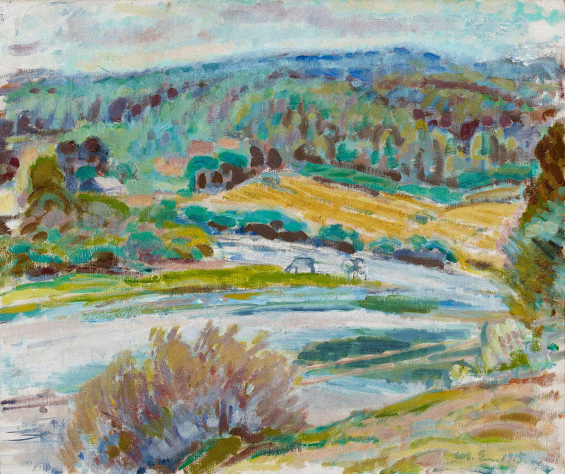 Autumn landscape by Magnus Enckell — Oil Painting Reproduction