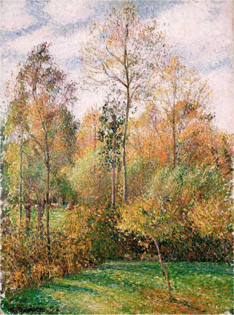Autumn, Poplars by Camille Pissarro — Oil Painting Reproduction