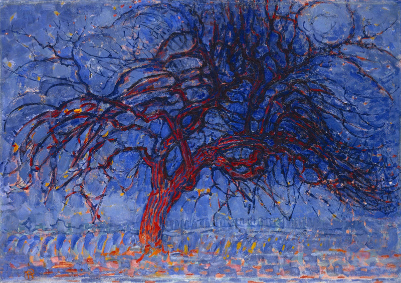 Avond (Evening): The Red Tree by Piet Mondrian — Oil Painting Reproduction