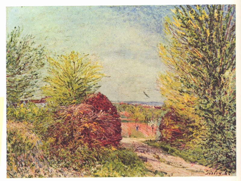 Away in the spring Veneux Nadon by Alfred Sisley — Oil Painting Reproduction